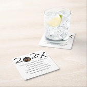 Abschluss Spaß Fakten Benutzerdefiniertes Foto Rechteckiger Pappuntersetzer (Vor Ort)