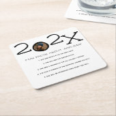 Abschluss Spaß Fakten Benutzerdefiniertes Foto Rechteckiger Pappuntersetzer (angewinkelt)