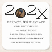 Abschluss Spaß Fakten Benutzerdefiniertes Foto Rechteckiger Pappuntersetzer (Vorderseite)