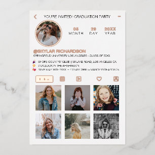 Abschluss-Spaß Instagram Social Media Abschlussfei Folieneinladung