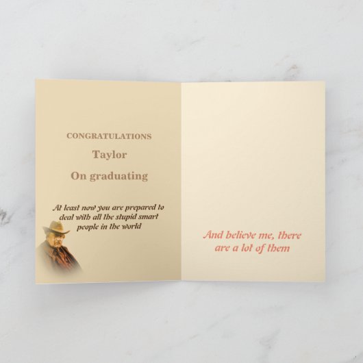 Abschluss Spaß Karte (Innenseite)