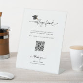 Abschluss Spende Qr Code Uni Fonds Unterzeichnung Sockelschild (In SItu)