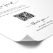 Abschluss-Spenden-Qr-Code College-Fonds-Schild Poster (Ecke)
