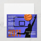 Abschluss Sport Party Einladung Basketball (Vorne/Hinten)