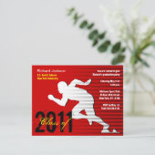 Abschluss Sport Party Einladung Laufen (Stehend Vorderseite)