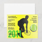 Abschluss Sport Party Einladung Tennis (Vorne/Hinten)
