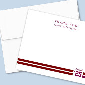 Abschluss Sporty Stripes Vielen Dank Dankeskarte