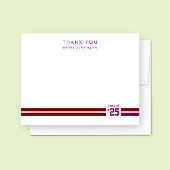 Abschluss Sporty Stripes Vielen Dank Dankeskarte