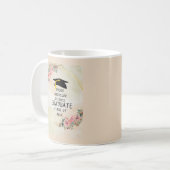 Abschluss-Sprichwort mit personalisiertem Abschlus Kaffeetasse (Vorderseite Links)