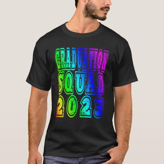 Abschluss Squad 2023 Regenbogen T-Shirt (Vorderseite)