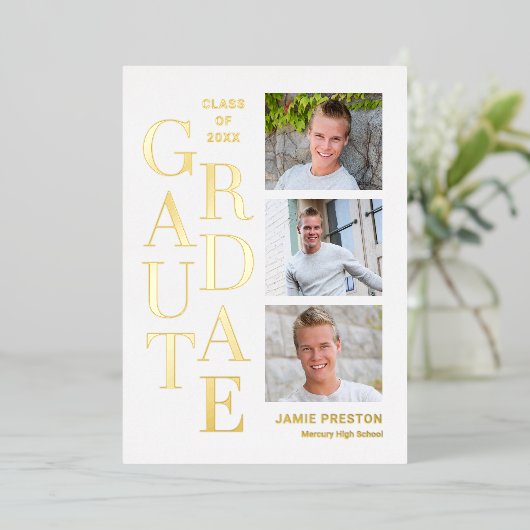 Abschluss "Stack Charm Foil" - Einladung (Stehend vorne)