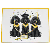 Abschluss Standard Poodle Hunde Große Geschenktüte (Vorderseite)