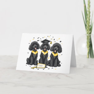 Abschluss Standard Poodle Hunde Karte