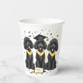 Abschluss Standard Poodle Hunde Pappbecher (Vorderseite)