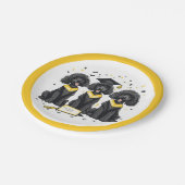 Abschluss Standard Poodle Hunde Pappteller (Schrägansicht)