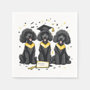 Abschluss Standard Poodle Hunde Serviette