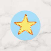 Abschluss Stars auf Light Blue & White Confetti Konfetti (Klein Vorderseite)