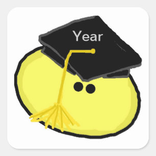 Abschluss-Stickers oder Wiedersehen-Namensmarken d Quadratischer Aufkleber