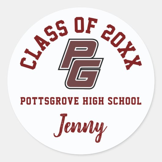 Abschluss Stickers Pottsgrove High School, Custom (Vorderseite)