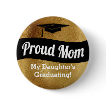 Abschluss - stolze Mama - Imitat-Gold