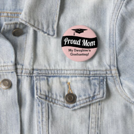 Abschluss - stolze Mama - Rosen-Goldrosa Button