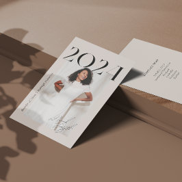 Abschluss Student School Networking Modernes Foto Visitenkarte