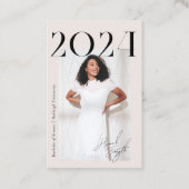 Abschluss Student School Networking Modernes Foto Visitenkarte (Vorderseite)