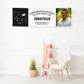 Abschluss Stylish 2021 Typografie Foto Black Banner (Insitu)
