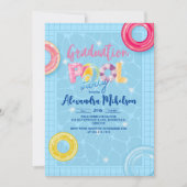 Abschluss Summer Pool Party Einladung (Vorderseite)