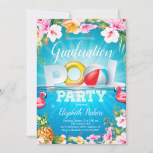 Abschluss Summer Pool Party Einladung