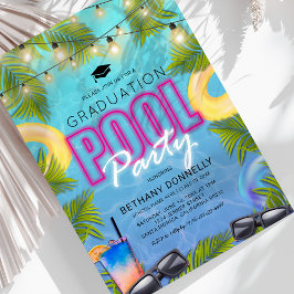 Abschluss Summer Pool Party Einladung