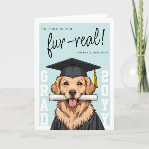 Abschluss Süßer Golden Retriever Benutzerfoto Karte