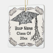 Abschluss Swirl Grad Cap Keramikornament (Links)