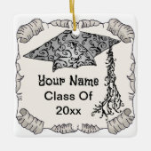 Abschluss Swirl Grad Cap Keramikornament (Vorderseite)