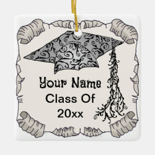 Abschluss Swirl Grad Cap Keramikornament