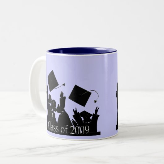 Abschluss T - Shirt und Geschenke Zweifarbige Tasse (Vorderseite Links)