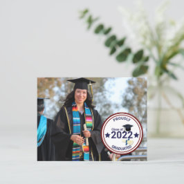 Abschluss Tag Foto mit Jahr Postkarte