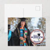 Abschluss Tag Foto mit Jahr Postkarte (Vorne/Hinten)