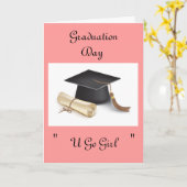 Abschluss-Tag Karte (Gelbe Blume)