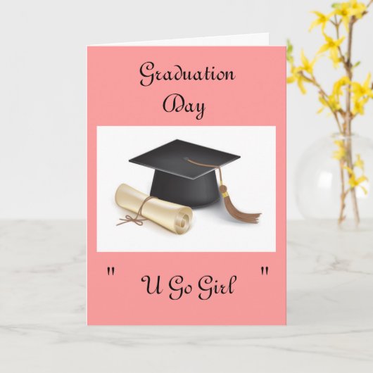 Abschluss-Tag Karte (Gelbe Blume)