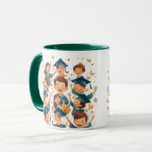 Abschluss-Tag Postkarte Tasse (Vorderseite Links)