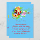 Abschluss-Tanzkarte Einladung (Vorne/Hinten)