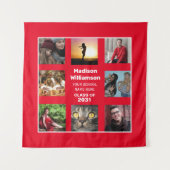 Abschluss-Tapestry 8 Fotocollage-Klasse Wandteppich (Vorderseite (Horizontal))