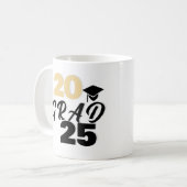 Abschluss Tasse, Jahr, Text, Klasse, Grad Kaffeetasse (Vorderseite Links)