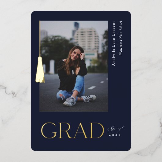 Abschluss Tassel Foto Ankündigung (Vorderseite)