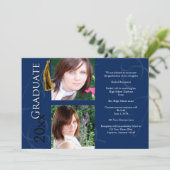 Abschluss Tassel in Blauer Ankündigung (Stehend Vorderseite)