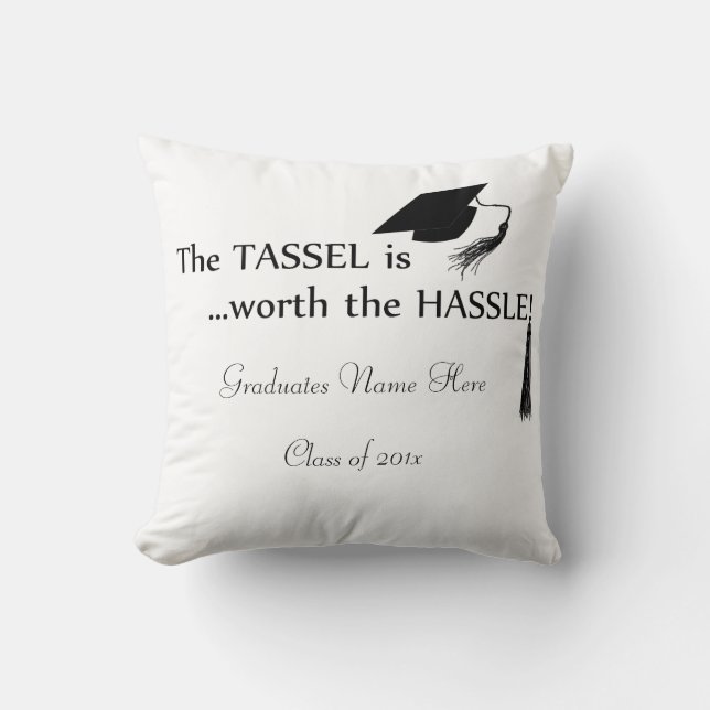 Abschluss Tassel Pillow Kissen (Vorderseite)