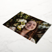 Abschluss Tassel Script Foto Einladung (Gedreht)