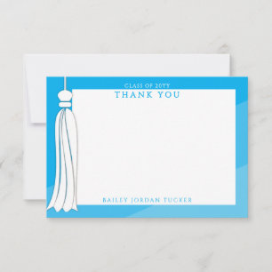 Abschluss Tassel Sky Blue Ombre Vielen Dank Dankeskarte