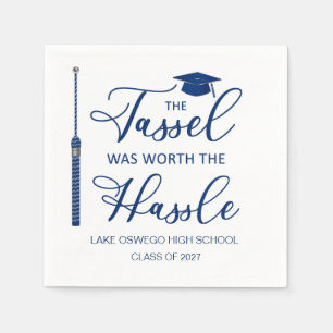 Abschluss Tassel war es wert, die Hassle Napkins Serviette
